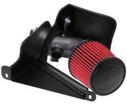 The AEM short ram Intake system for 2011, 2012, 2013 and 2014 Volkswagen Jetta 2.5L models uses air intake tubes powder coated in a charcoal gray color for durability and a factory look