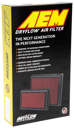 The reusable AEM 28-20945 DryFlow Air Filter is a drop-in replacement for that expensive OE Audi air