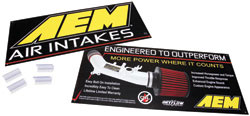  20" x 9" Sign - AEM Logo & Air Intake Benefits