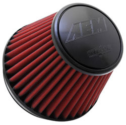 AEM Dryflow air filters are designed to provide high-airflow and increased performance without sacrificing engine protection