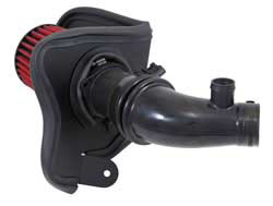 The AEM EPDM rubber molded air intake coupler used in the 2014-2015 Chevy Cruz Clean Turbo Diesel air intake makes best use of a tight space