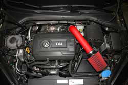 The 2015 Volkswagen Golf 1.8T and 2015-2016 Volkswagen Golf 2.0T, GTI 2.0T, and Golf R 2.0T AEM short ram air intake system