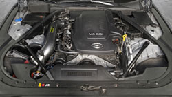 A 2015 Hyundai Genesis Sedan 3.8L with an AEM 21-796C Cold Air Intake System installed