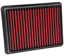 AEM washable air filter for 2005-2010 Jeep Grand Cherokee WK, & Commander, as well as 2001-2007 Jeep Liberty KJ models with a L4, V6, or V8 replaces the disposable factory air filter