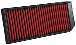 The AEM 28-20888 replacement air filter is designed to increase horsepower and torque