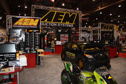 AEM booth during the 2009 SEMA Show