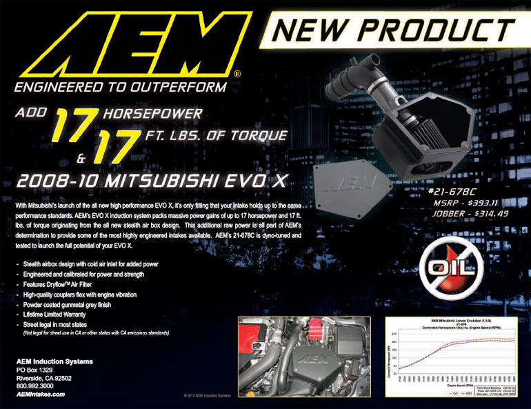 AEM Air Intake 21-678C Features