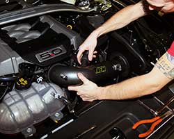 Installation of the 2015 Ford Mustang air intake can be easily completed using basic hand tools