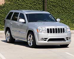 The Jeep Grand Cherokee WK was also offered with a high-output 6.1-liter V8 engine and suspension tuned by the SRT performance automobile group within the Chrysler Corporation