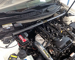 AEM Performance Strut Bar, 29-0006, is intended to enhance the driving experience, yet fit as if it came installed on the Hyundai Genesis Coupe from the factory