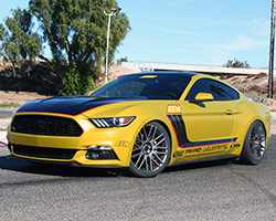 The Liquid Metal Wheels earned the AEM 2015 Mustang EcoBoost an honorable mention in Mustang & Fast Fords Mustang360 top 23 Mustang wheels at the 2015 SEMA Show