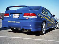 A 1999 and 2000 EK Honda Civic Si coupe was available in Electron Blue Pearl, Milano Red, or Flamenco Black Pearl and a color coordinated AEM Honda Civic Air Intake can be installed