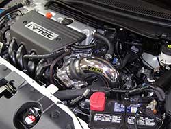 K24Z7 powered 2012, 2013, and 2014 FB Honda Civic Si models benefit from the installation of an AEM CAI Honda Civc Air Intake with an estimated 8 more horsepower 