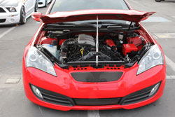 This 2011 Genisis Coupe sported an AEM air intake during the 2012 SEMA Show