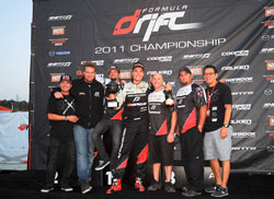 Team Need for Speed Scion Papadakis Racing celebrating their 3rd place finish.
