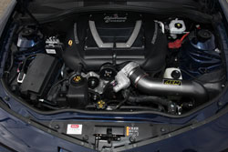 AEM's Universal Air Intake was perfect for this Chevy Camaro SS with an Edelbrock Super Charger