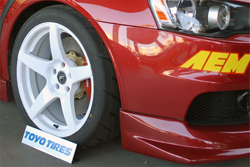2009 Mitsubishi EVO X Lancer sporting Toyo tires on 18