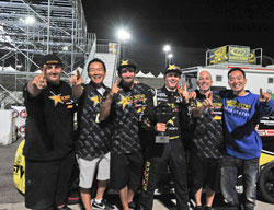 The Rockstar Energy Scion team celebrating their 1st place victory at Title Fight in Irwindale, CA.