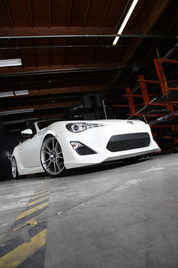 Another shot of Young Tea's Scion FR-S in the AEM warehouse