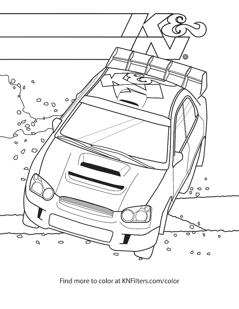coloring pages for kids funny car