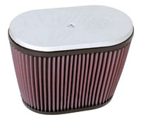 K&N Dual Oval Air Filter for "Late Type" Hilborn and Other Injectors for V.W. Air-cooled Engines